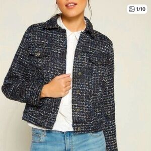 GAP Women's Navy Tweed Jacket